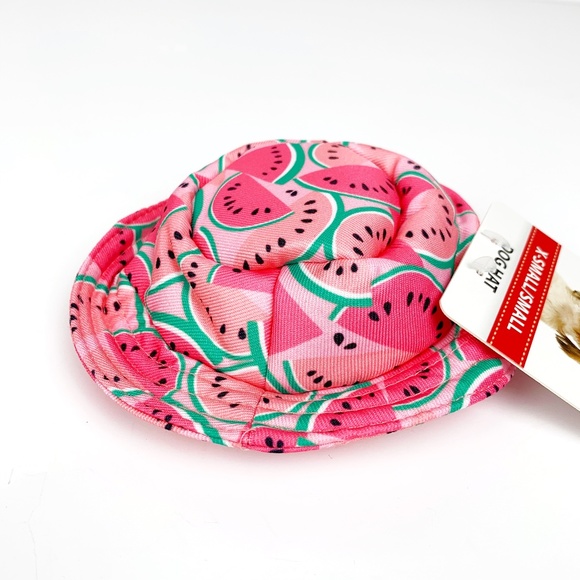 SimplyDog Sun Hat XS/S Small Dogs Cat Watermelon Costume Summer Doggie Cute Pink - Picture 2 of 8